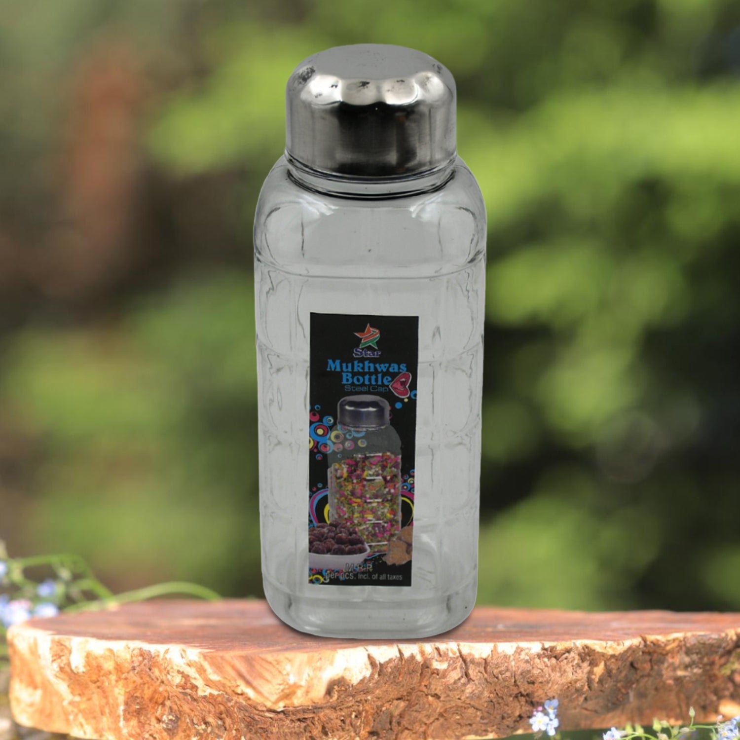 5714 Plastic Transparent Mukhwas Bottle With Steel Cap / Mouth Freshener / Dryfruits Multipurpose Air Tight and BPA Free Kitchen Storage Bottle (1 Pc) 5714 Plastic Transparent Mukhwas Bottle With Steel Cap / Mouth Freshener / Dryfruits Multipurpose Air Tight and BPA Free Kitchen Storage Bottle (1 Pc)